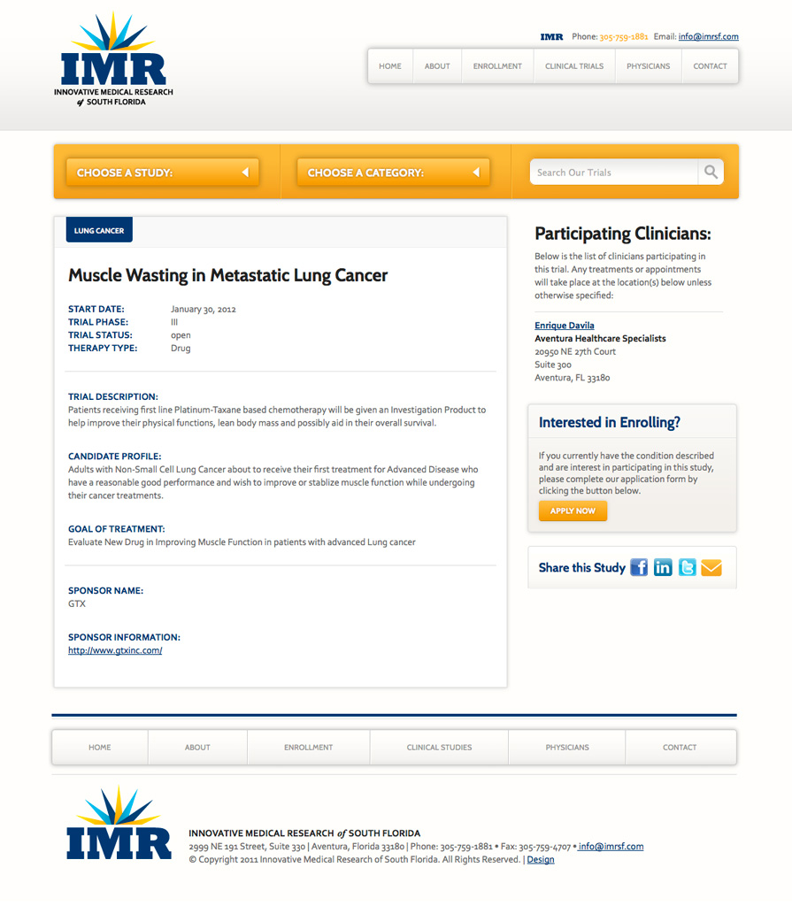 Innovative Medical Research Trial Page