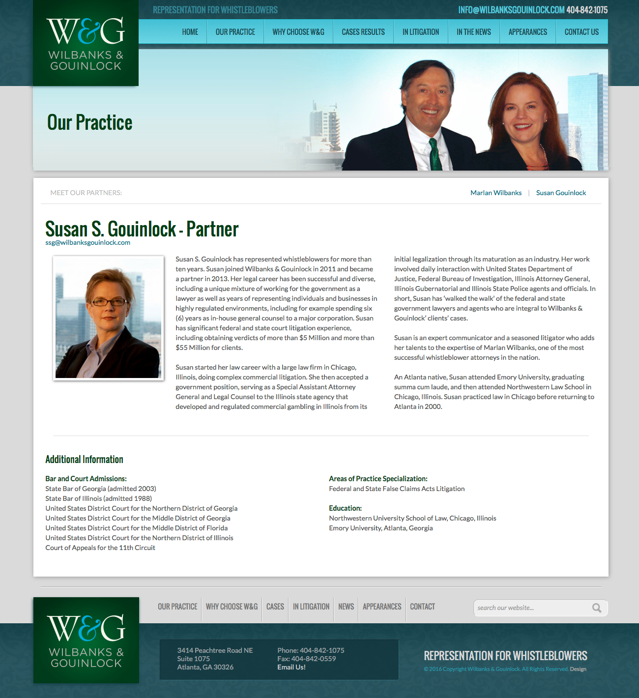 Wilbanks & Gouinlock Website Homepage