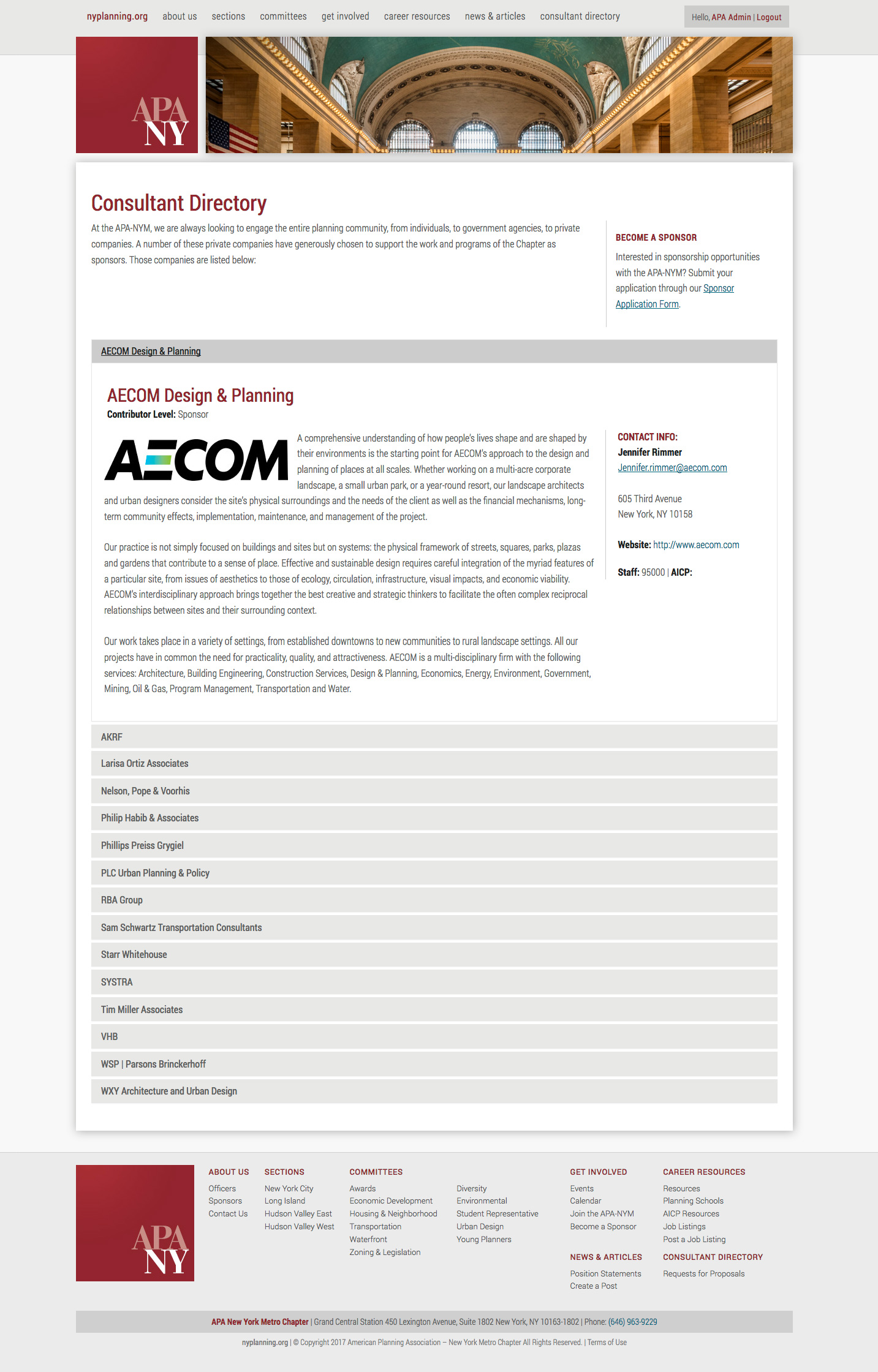 APA NYM – Consultants Directory